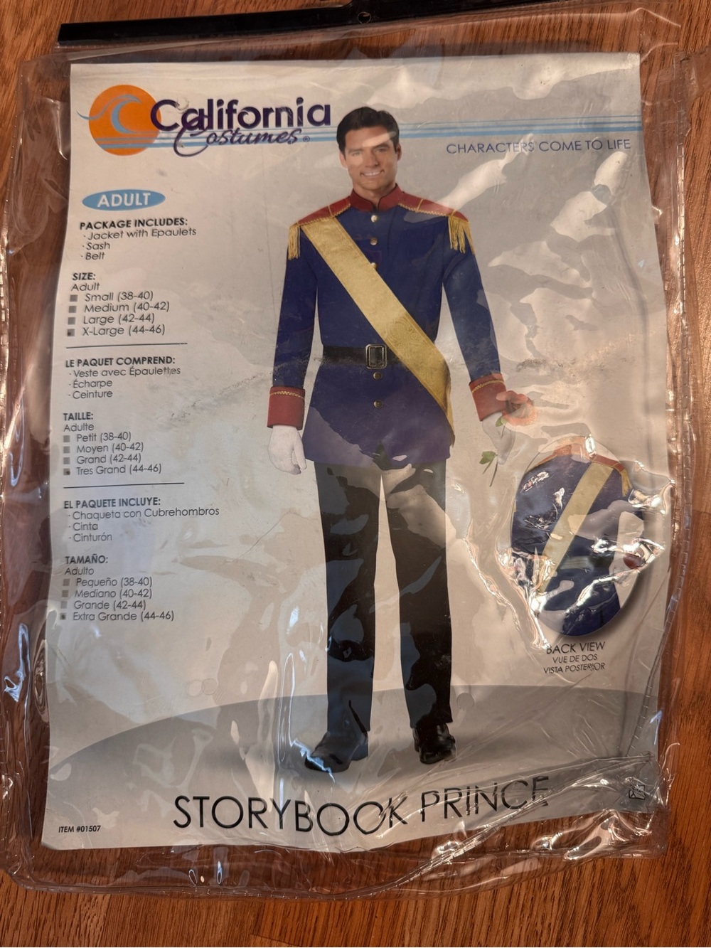 California Costumes Storybook Prince Costume - Blue, Gold & Red